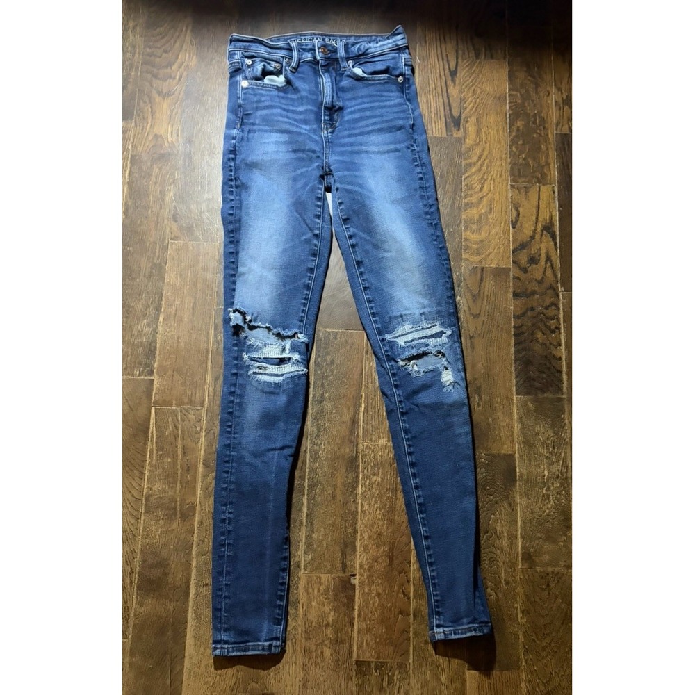 American Eagle Outfitters Next Level Stretch Super Hi Rise Jegging Sz 4 X Long